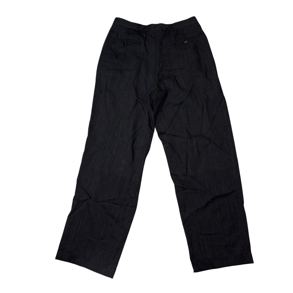 Valentino Uomo Charcoal Grey Wool Pleated Trousers Bergdorf Goodman Mens 32x28.5 - Picture 8 of 9